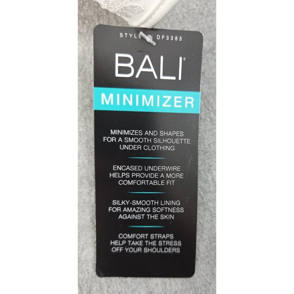 Bali Minimizer Underwire Support Bra 40D Ivory Comfort Straps Shaping NEW